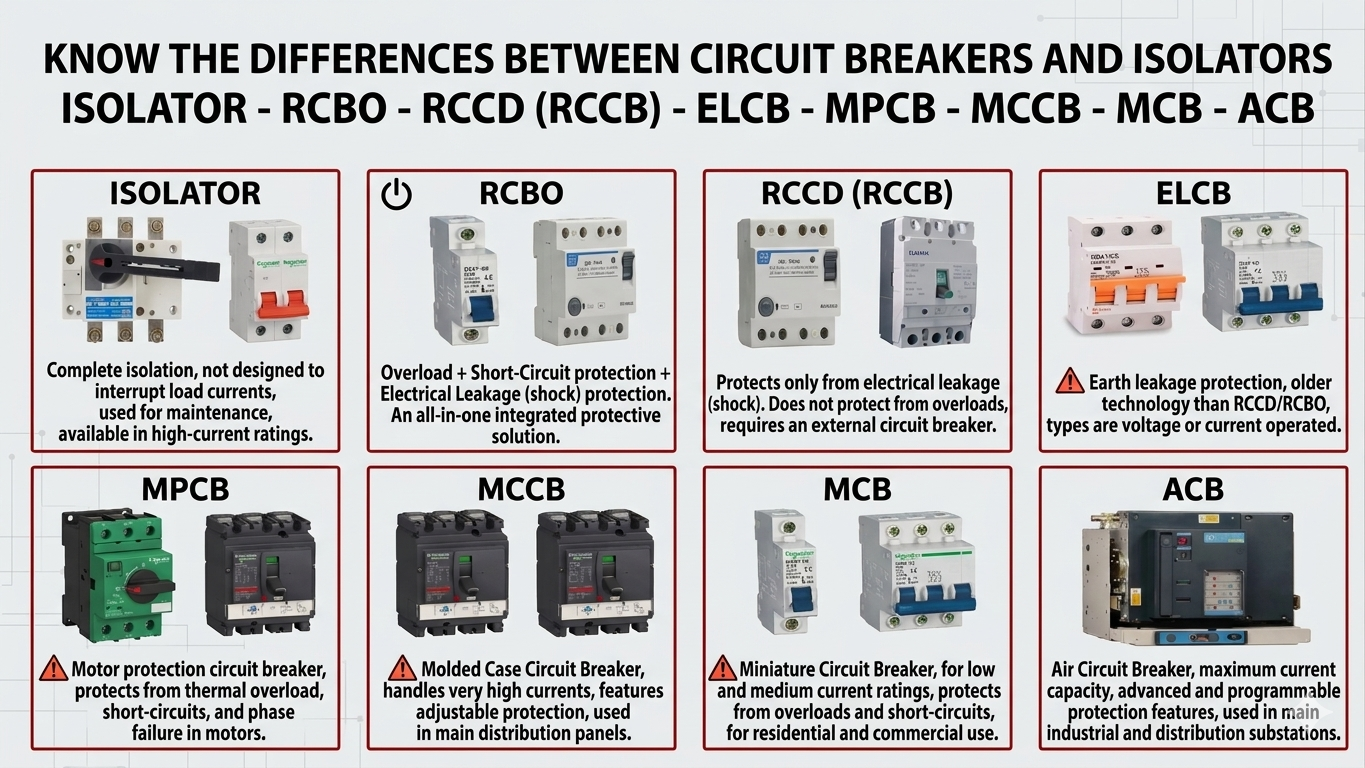 Schneider Electric Circuit Breakers MCB MCCB ACB